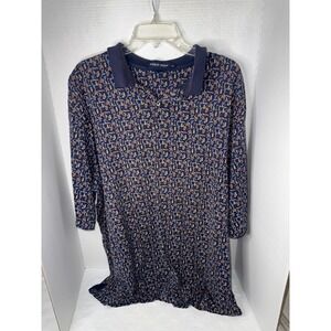 Polo Golf Ralph Lauren Mens XXL Navy Blue Equestrian Golf Novelty Print Shirt